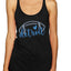 Football Hometown Fan Heart Script Writing Sports Tri-Blend Racerback Tank Top