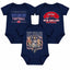 3-Pack Baby Bodysuit American Football Fan for Boys Girls Newborn Infant