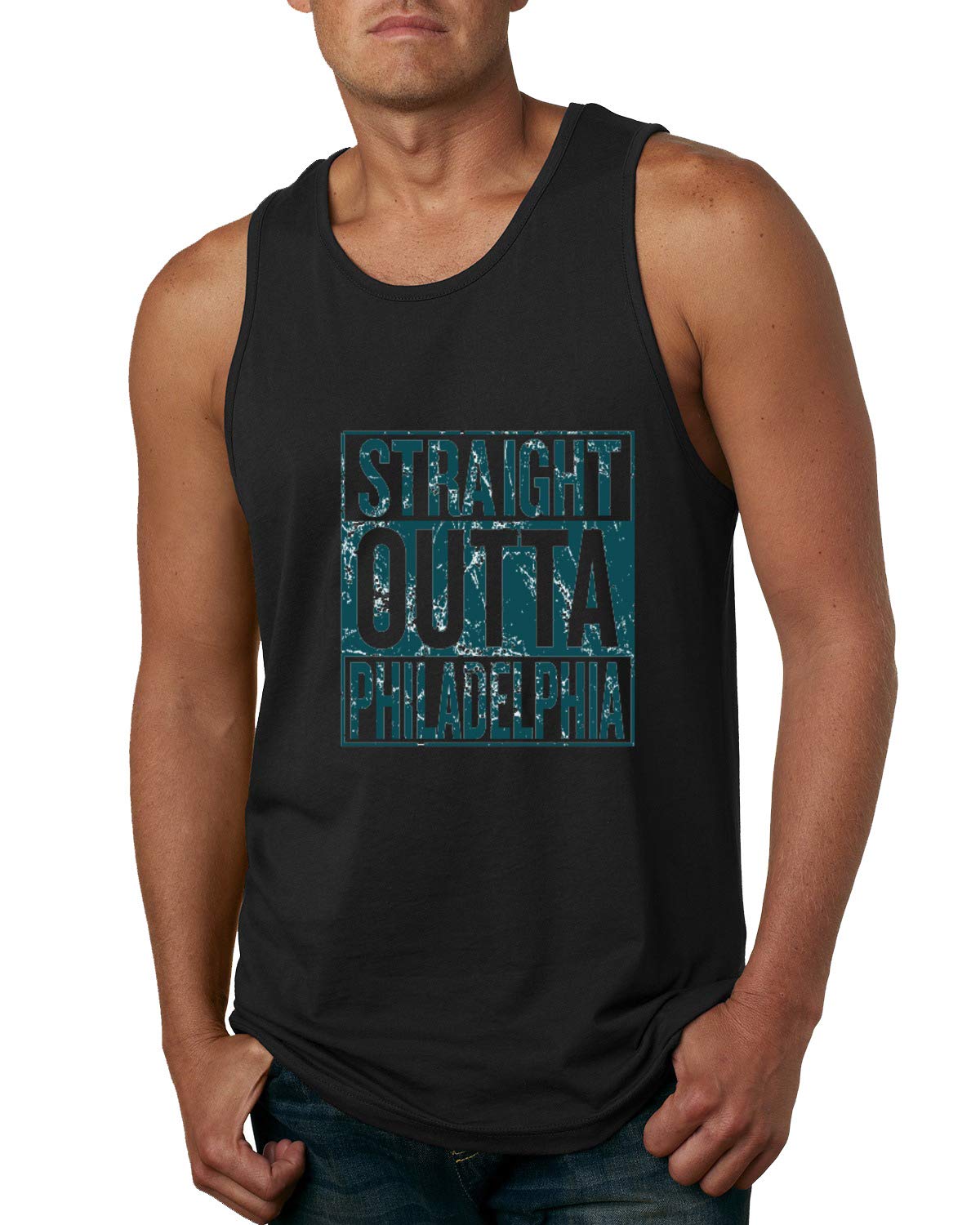 Straight Outta State Fan Fantasy Sports Mens Graphic Tank Top