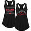 Vintage American Football Team 2 Pack Sports Ladies Racerback Tank Top