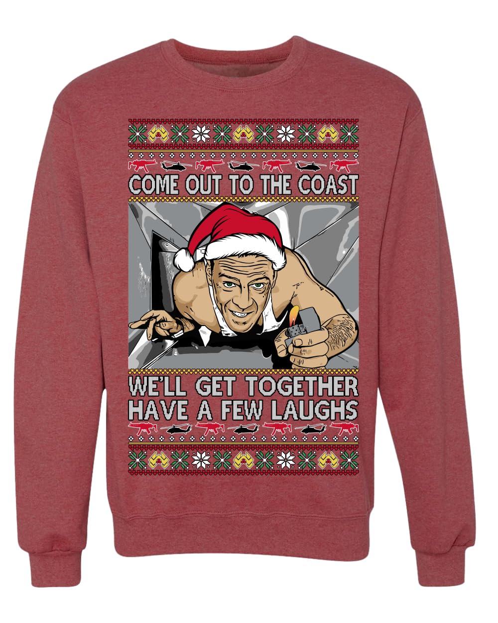 Nakatomi Christmas Party McClane Ugly Christmas Sweater Crewneck Sweatshirt