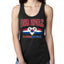 Flag Heart Soccer Fan, Women's Novelty Shirt, Game Day Gift for Her Racerback Tank Top