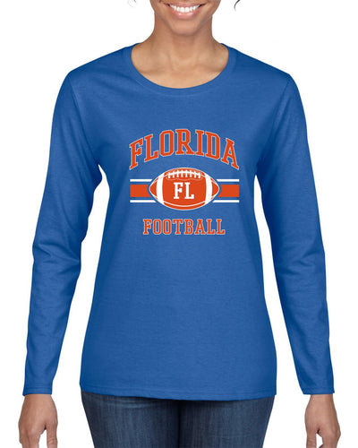 College Football Fan Vintage American Team Design, Retro USA Sports Women's Long Sleeve T-Shirt