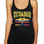 Flag Heart Soccer Fan | Women's Novelty Shirt | Game Day Gift for Her Tri-Blend Racerback Tank Top