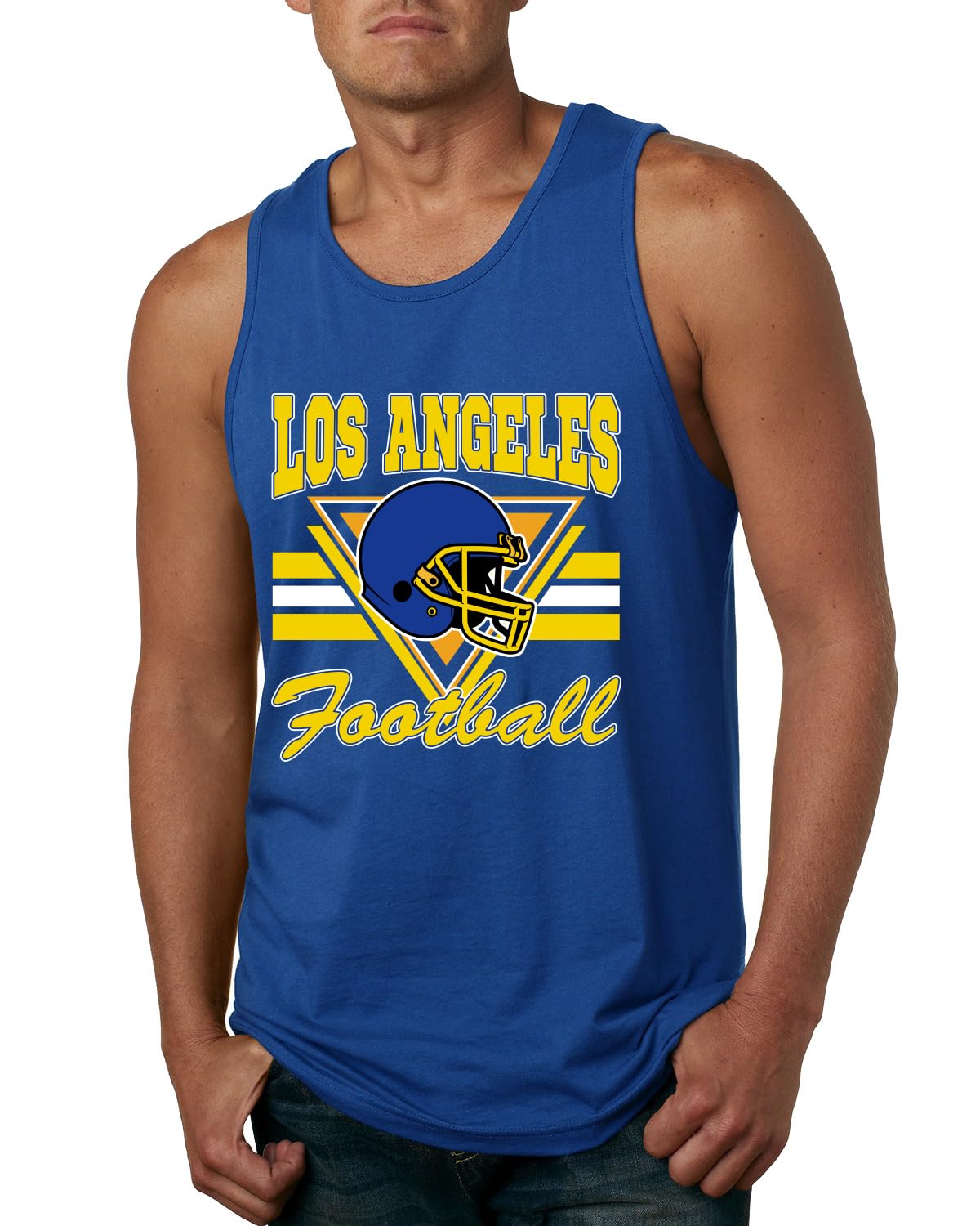 Vintage American Footbal Team Fan Helmets Sports Mens Tank Top