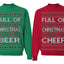 Full of Christmas Cheer Beer Husband Wife Couple Sweatshirt Ugly Christmas Matching Couples