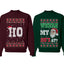 Where My Ho's At? Ugly Christmas Couples Sweaters Adult Him Hers Matching Unisex Holiday Sweatshirts