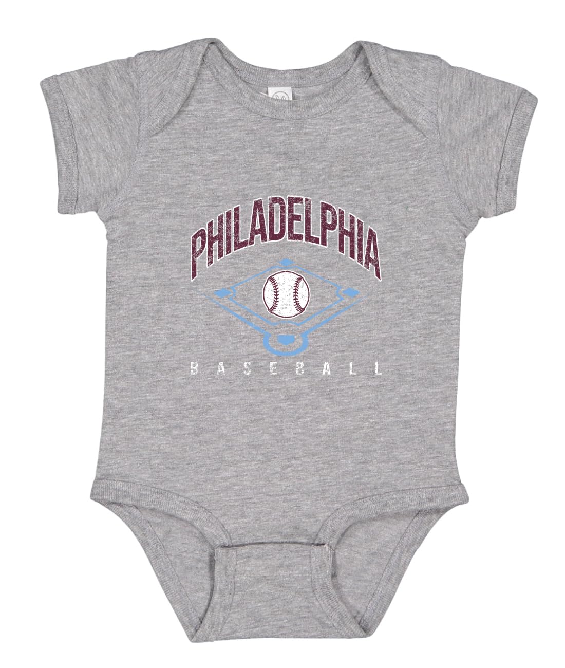 American Baseball Fan Vintage Distressed Field Sports Gift Baby Short-Sleeve Bodysuit