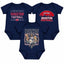 3-Pack Baby Bodysuit American Football Fan for Boys Girls Newborn Infant