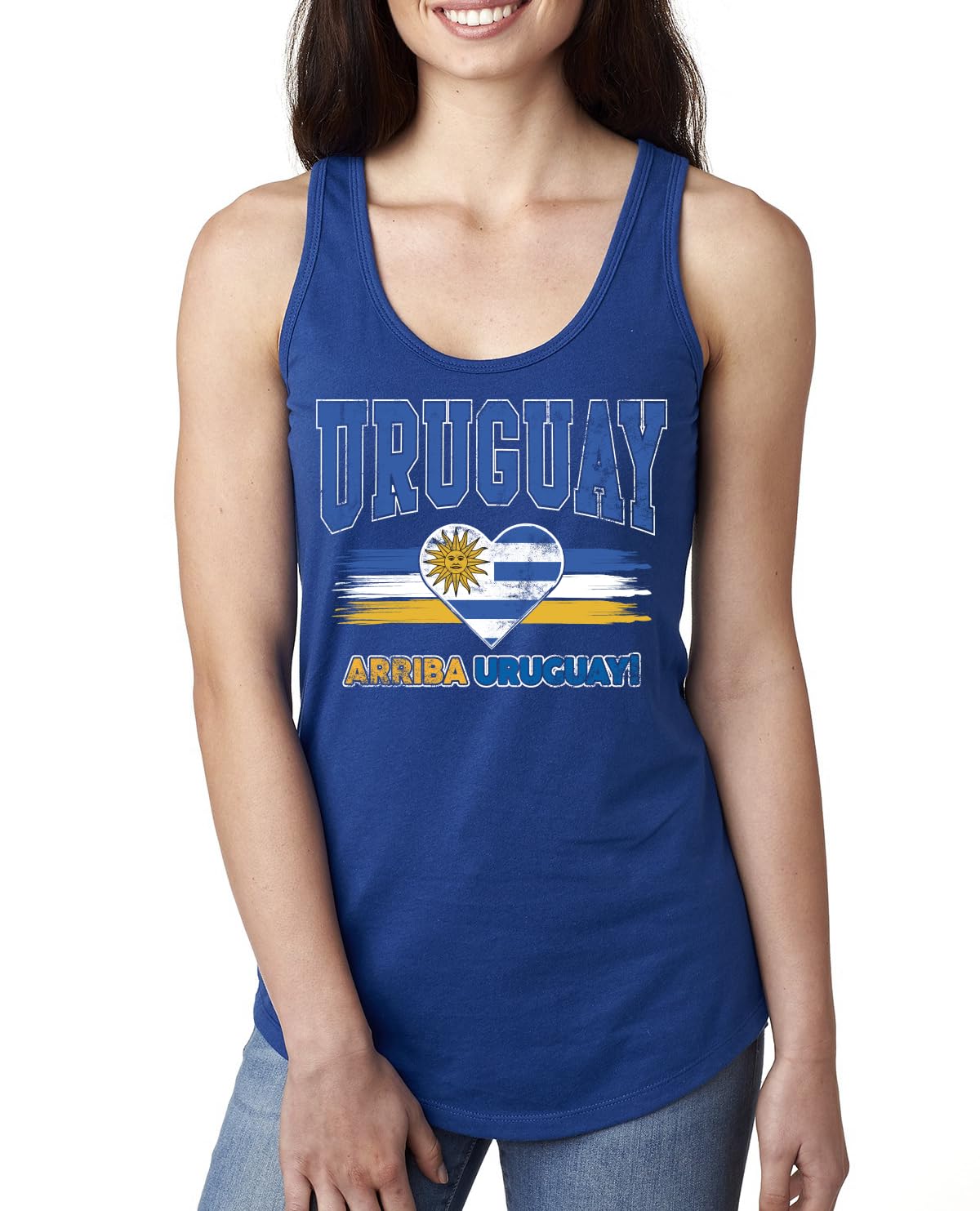 Flag Heart Soccer Fan, Women's Novelty Shirt, Game Day Gift for Her Racerback Tank Top