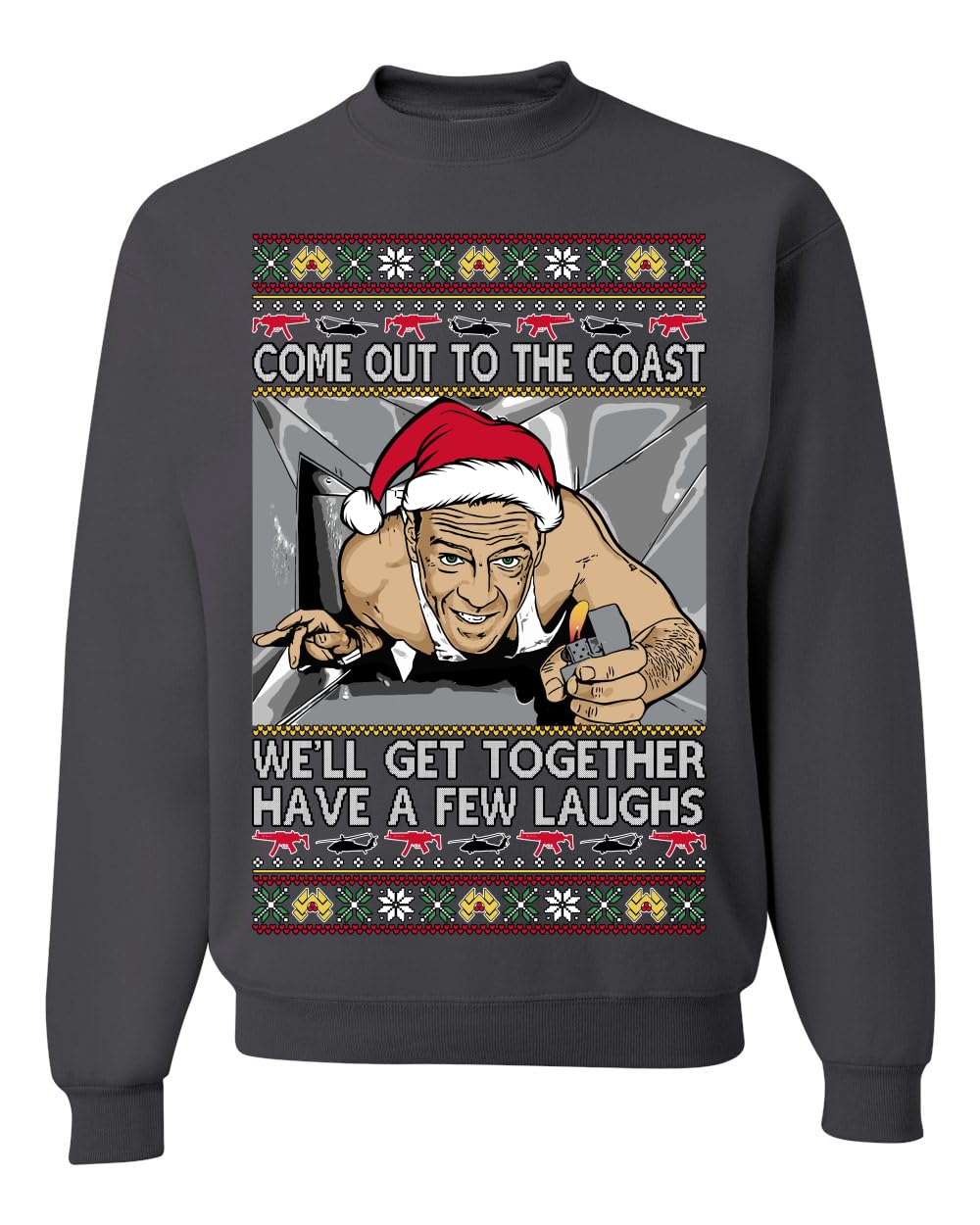 Nakatomi Christmas Party McClane Ugly Christmas Sweater Crewneck Sweatshirt