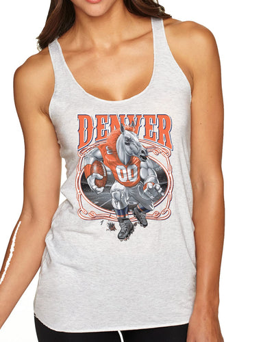 DEN Fantasy Football Sports Women's Triblend Racerback Tank