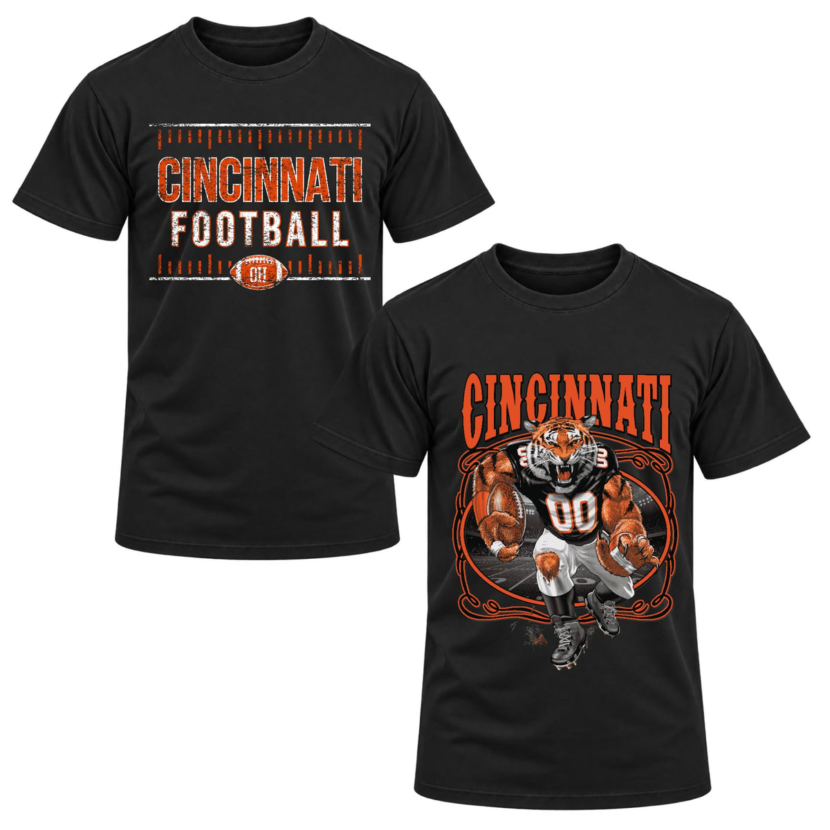 Football Fan 2 Pack Mens Tee Unisex Tshirt Graphic Football Team Tee