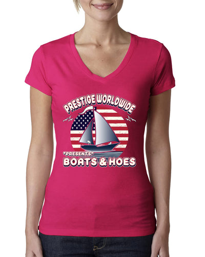 Funny Island Pop Culture Womens Junior Fit V-Neck Tee