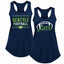 Vintage American Football Team 2 Pack Sports Ladies Racerback Tank Top