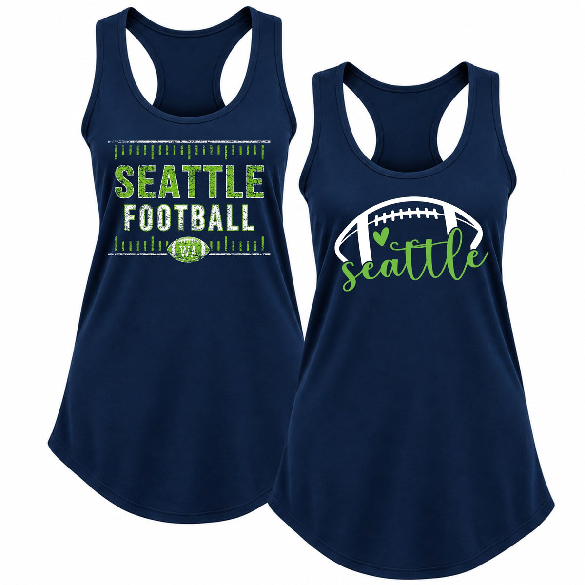 Vintage American Football Team 2 Pack Sports Ladies Racerback Tank Top