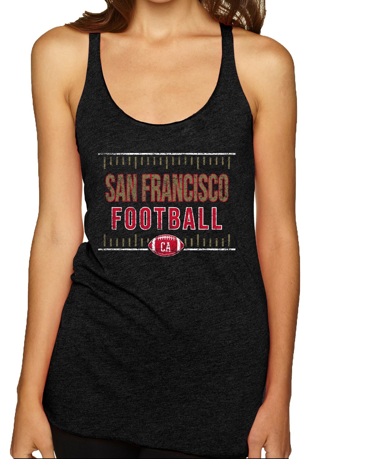 San Francisco Fan | SF Fantasy Football Sports Women's Triblend Racerback Tank