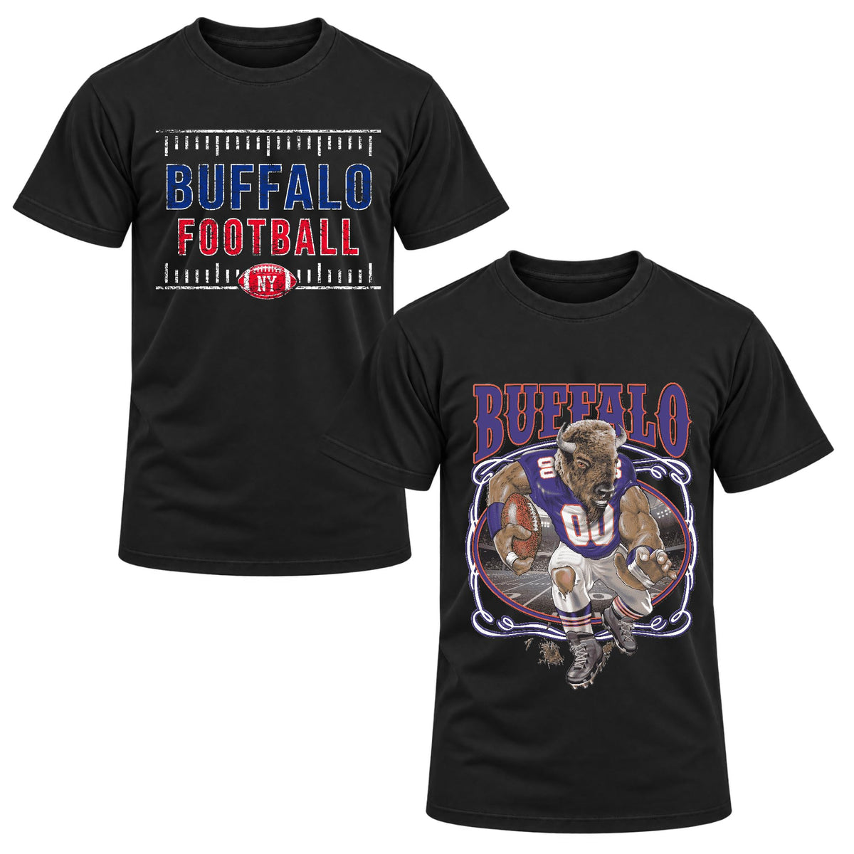 Football Fan 2 Pack Mens Tee Unisex Tshirt Graphic Football Team Tee