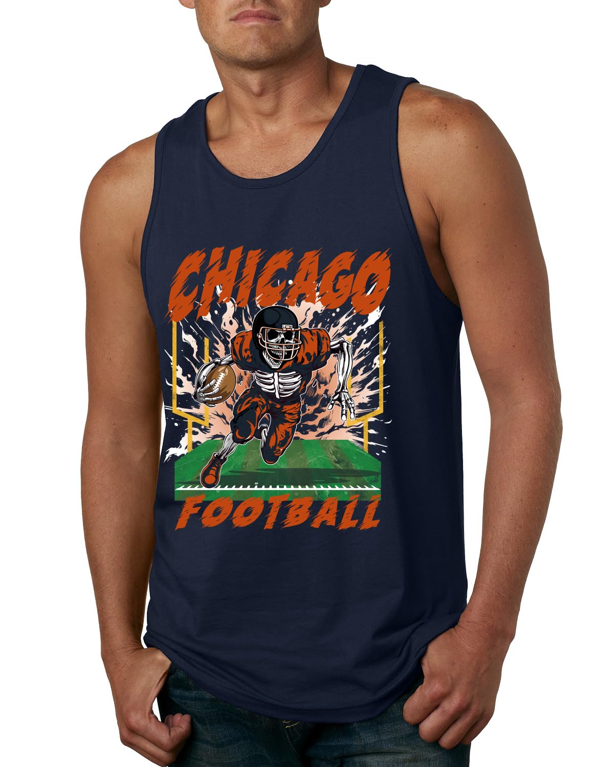 Chicago Fan | CHI Hometown City Fantasy Football Sports Mens Tank Top