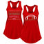Vintage American Football Team 2 Pack Sports Ladies Racerback Tank Top
