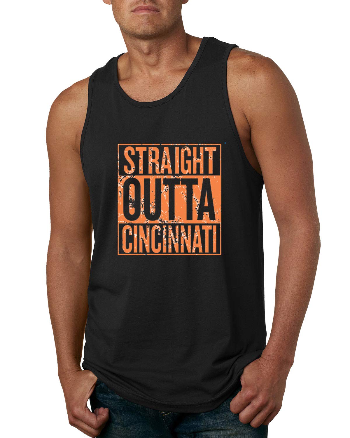 Straight Outta State Fan Fantasy Sports Mens Graphic Tank Top