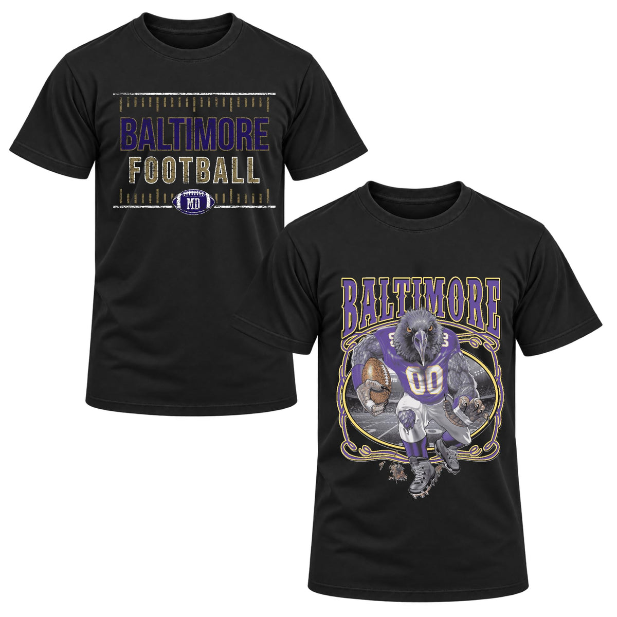 Football Fan 2 Pack Mens Tee Unisex Tshirt Graphic Football Team Tee