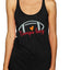 Football Hometown Fan Heart Script Writing Sports Tri-Blend Racerback Tank Top