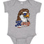American Bald Eagle Mullet Glasses American Pride Baby Creeper Boys Girls Infant Bodysuit