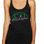Football Hometown Fan Heart Script Writing Sports Tri-Blend Racerback Tank Top