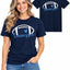 Womens Football Fan Cotton Tee Graphic We love City T Shirt