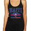 Flag Heart Soccer Fan | Women's Novelty Shirt | Game Day Gift for Her Tri-Blend Racerback Tank Top
