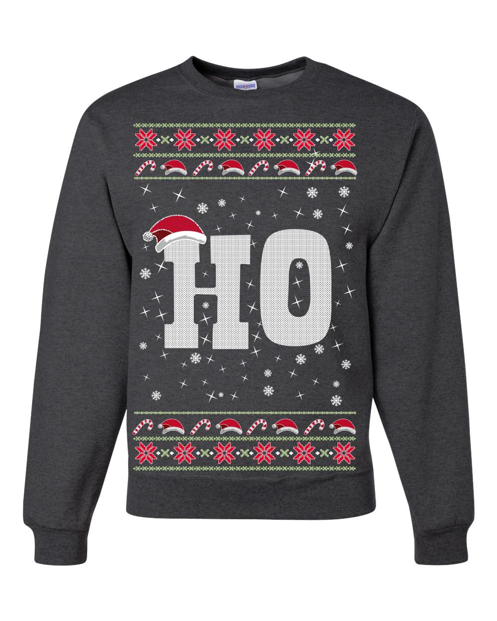 Where my Hos At Santa Ugly Christmas Sweater Unisex Crewneck Sweatshirt