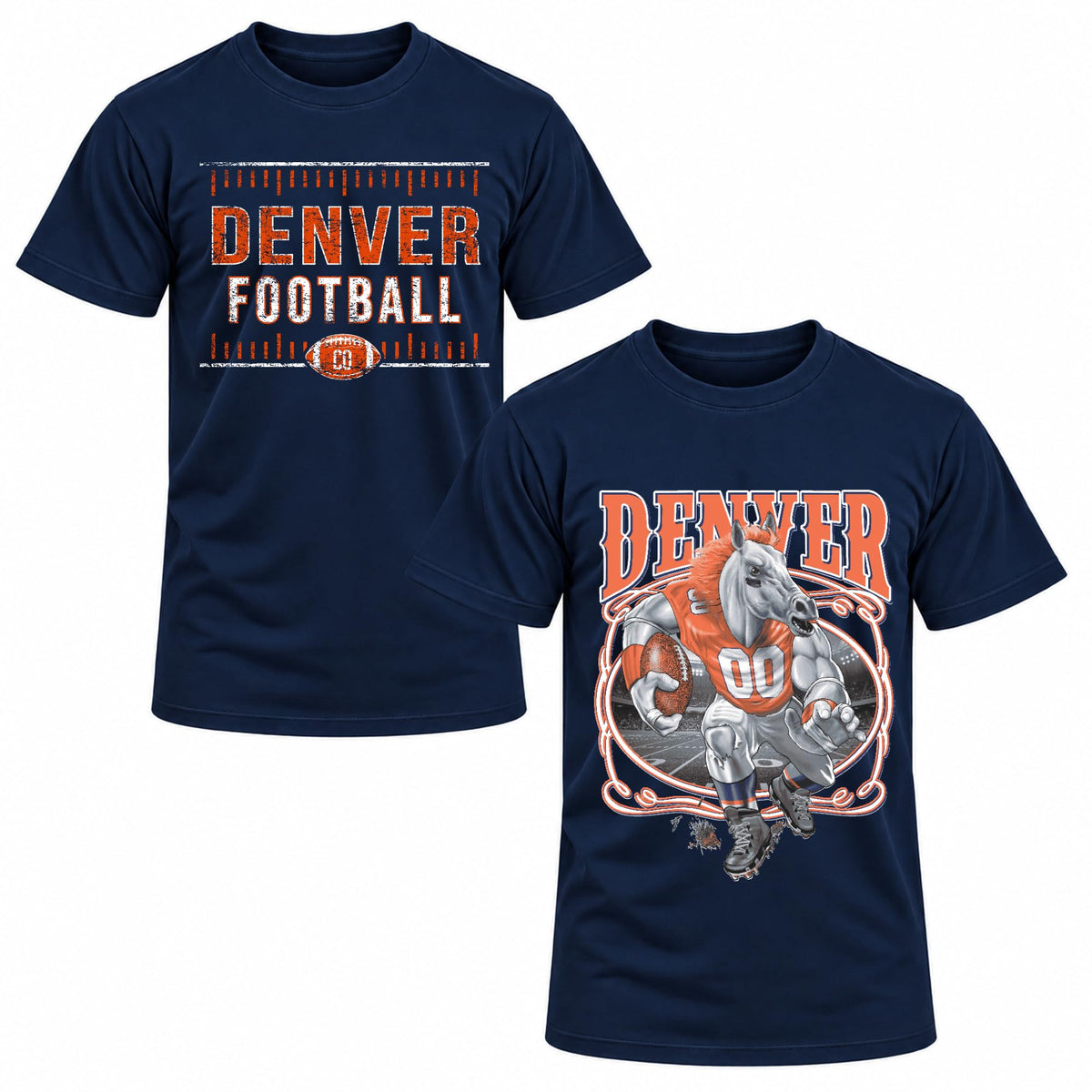 Football Fan 2 Pack Mens Tee Unisex Tshirt Graphic Football Team Tee