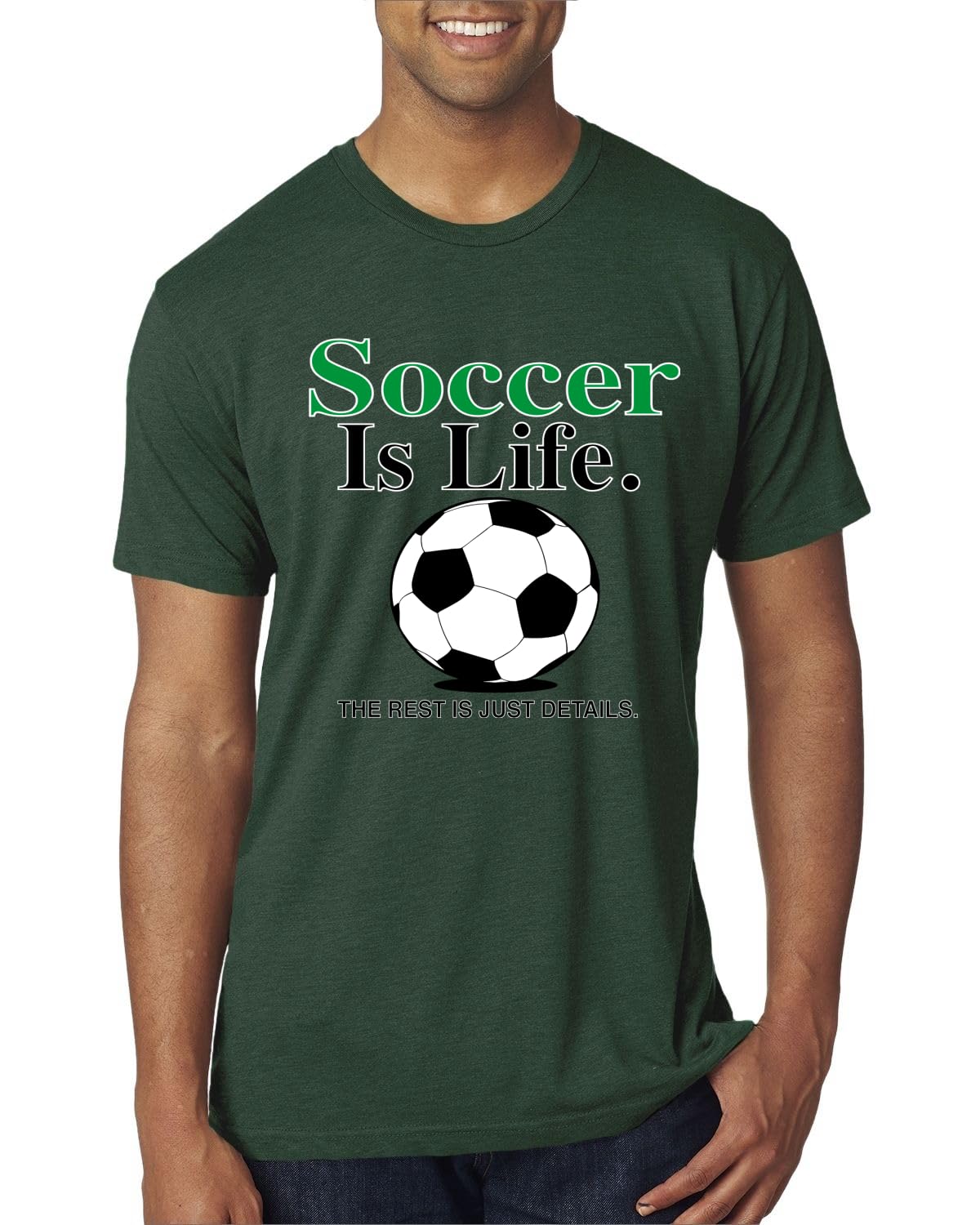 Soccer is Life, the Rest is Just Details Retro 90s Sports Mens Premium Tri Blend T-Shirt
