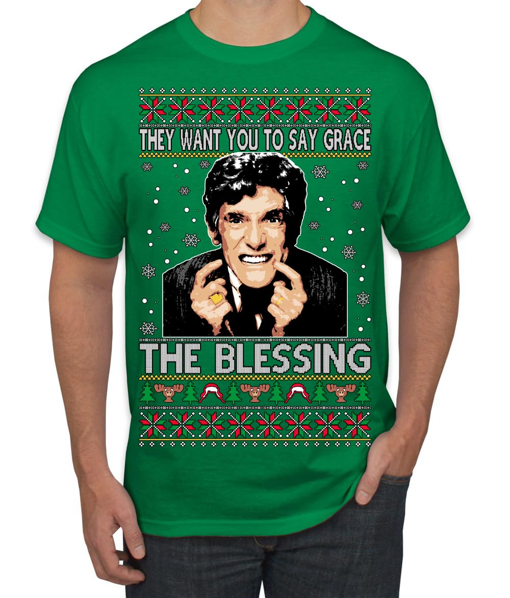 Funny Uncle Louis Classic Holiday 80s Xmas Movies Ugly Christmas Men's T-Shirt