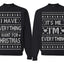 I Have Everything I Want for Christmas Couple Sweatshirt Ugly Christmas Matching Couples