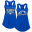 Vintage American Football Team 2 Pack Sports Ladies Racerback Tank Top