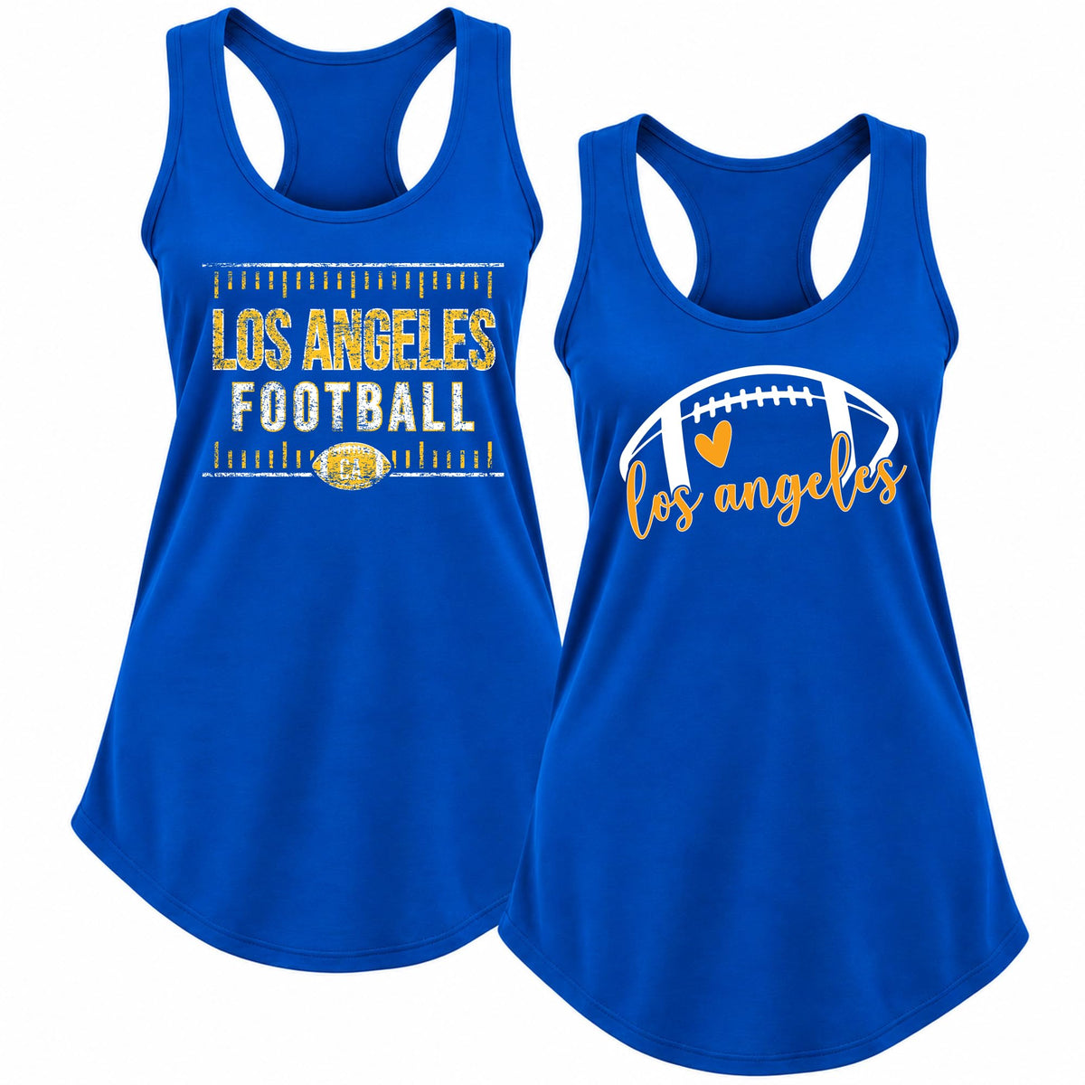 Vintage American Football Team 2 Pack Sports Ladies Racerback Tank Top