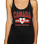 Flag Heart Soccer Fan | Women's Novelty Shirt | Game Day Gift for Her Tri-Blend Racerback Tank Top