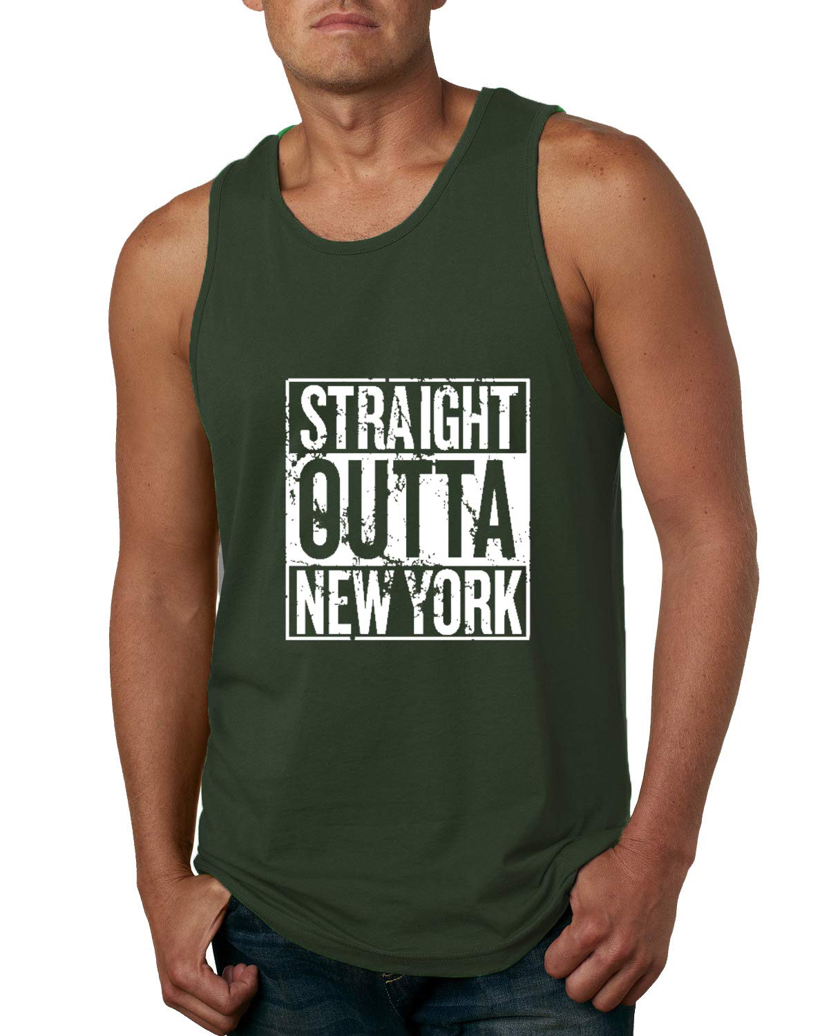 Straight Outta State Fan Fantasy Sports Mens Graphic Tank Top
