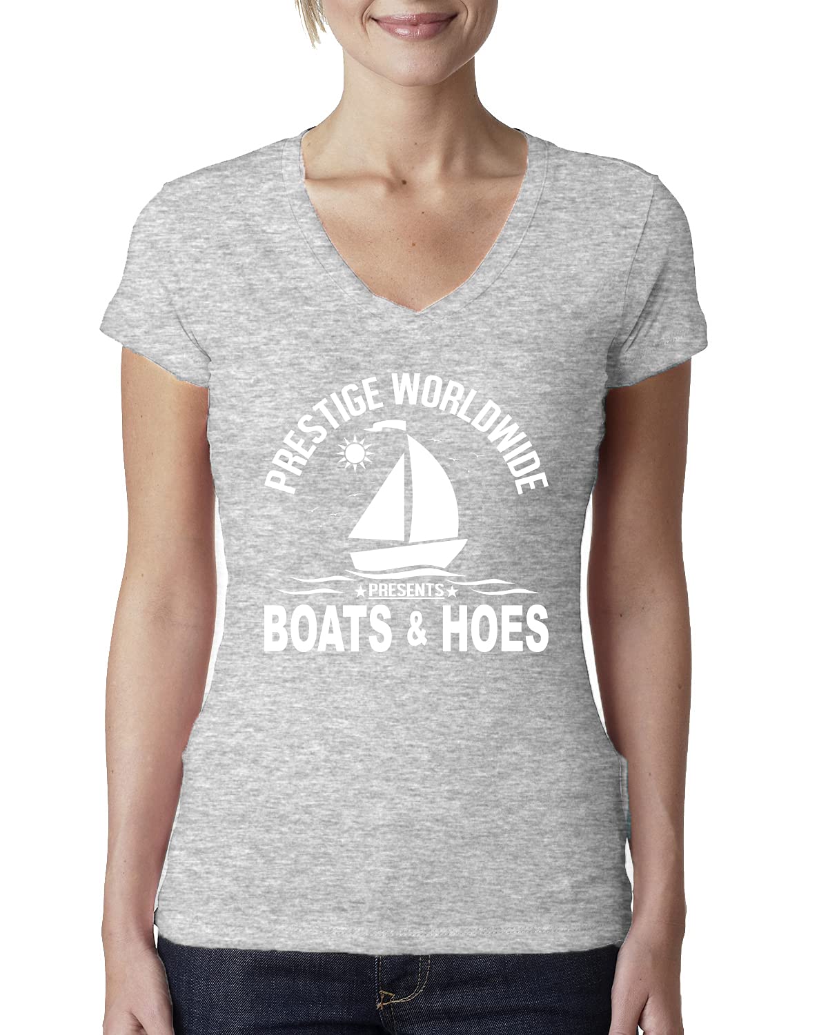 Funny Island Pop Culture Womens Junior Fit V-Neck Tee