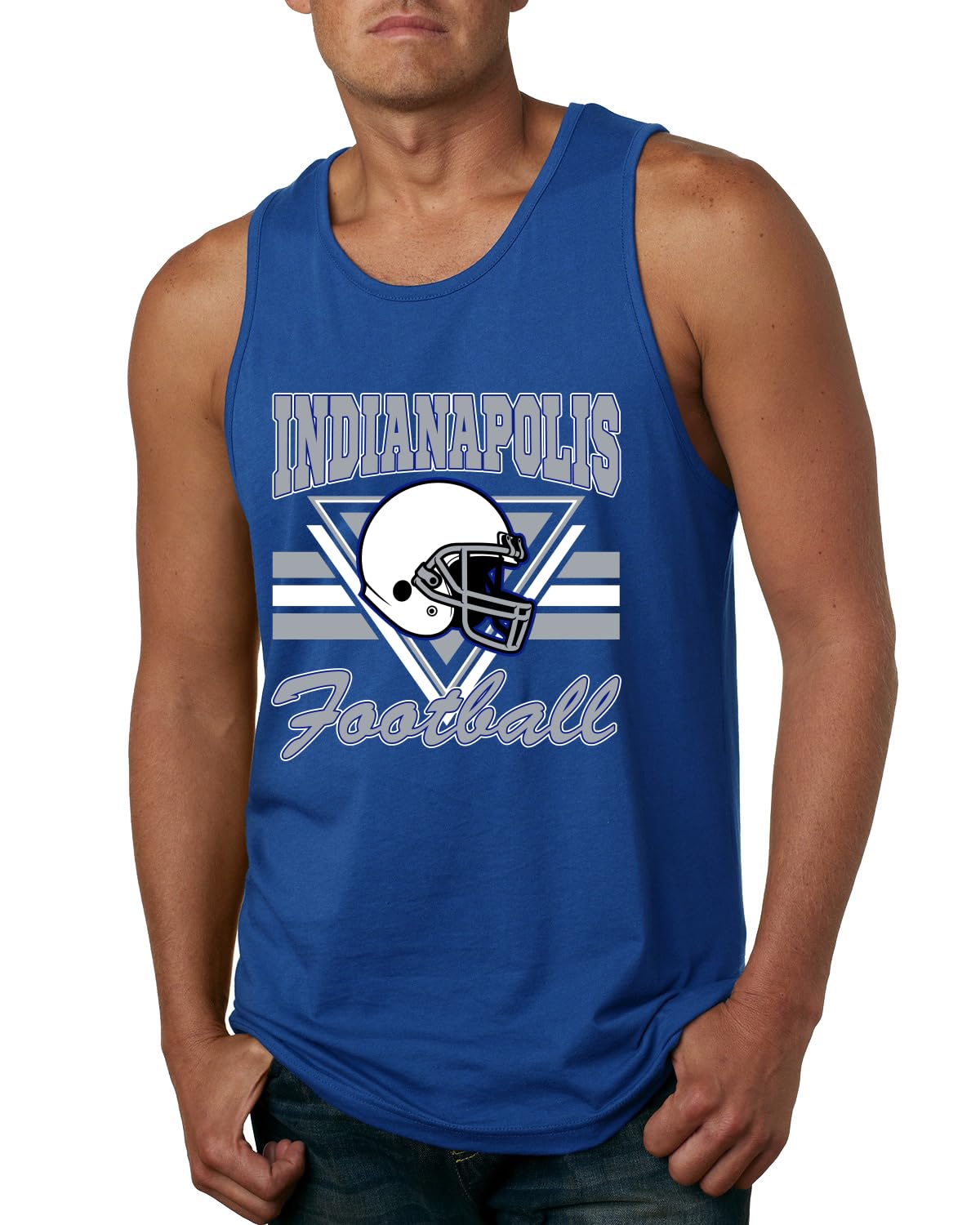 Vintage American Footbal Team Fan Helmets Sports Mens Tank Top