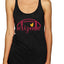 Football Hometown Fan Heart Script Writing Sports Tri-Blend Racerback Tank Top