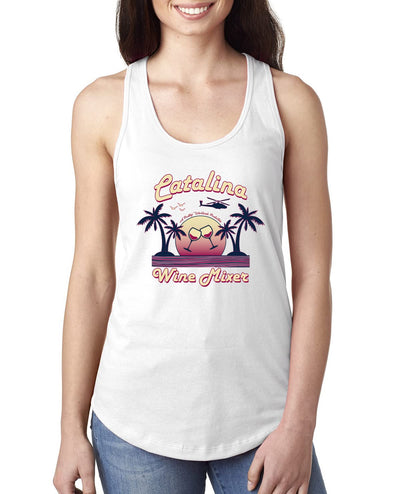 Funny Catalina Wine Mixer Island Pop Culture Ladies Racerback Tank Top