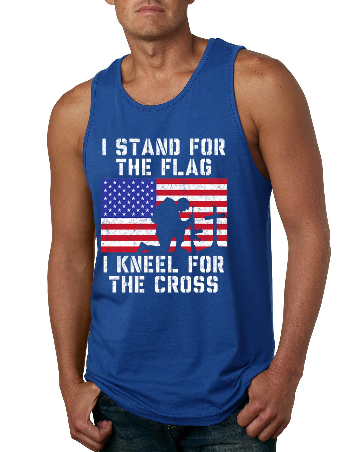 Beer Bacon Guns Freedom Funny America USA Drinking Independence Day Mens Graphic Tank Top