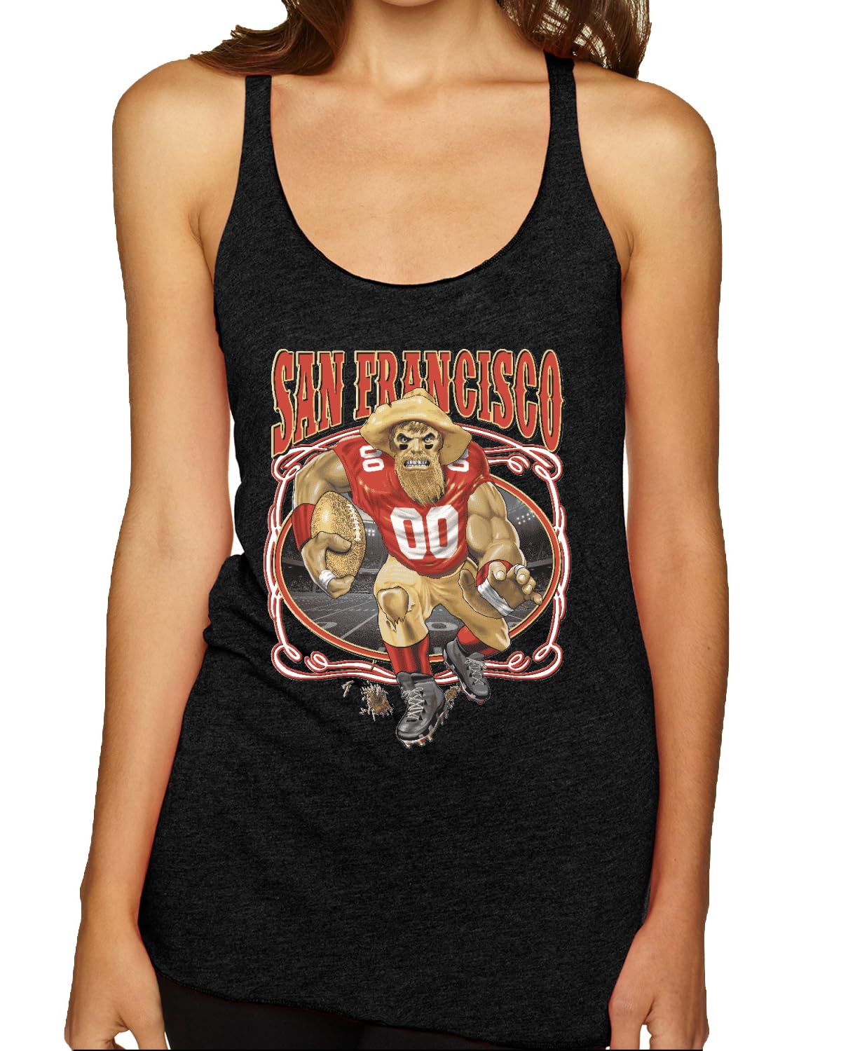 San Francisco Fan | SF Fantasy Football Sports Women's Triblend Racerback Tank