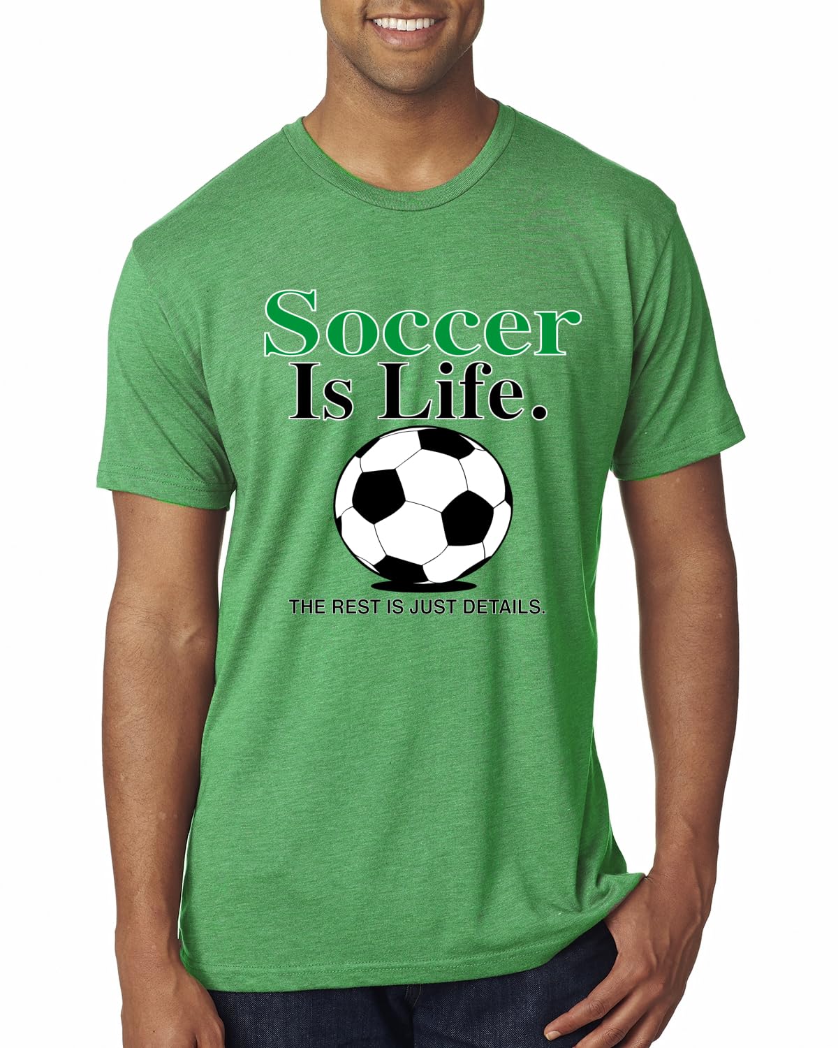 Soccer is Life, the Rest is Just Details Retro 90s Sports Mens Premium Tri Blend T-Shirt