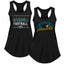 Vintage American Football Team 2 Pack Sports Ladies Racerback Tank Top