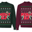 Daddy Elf Mommy Elf Matching His and Hers Couples Sweatshirt Ugly Christmas Matching Couple