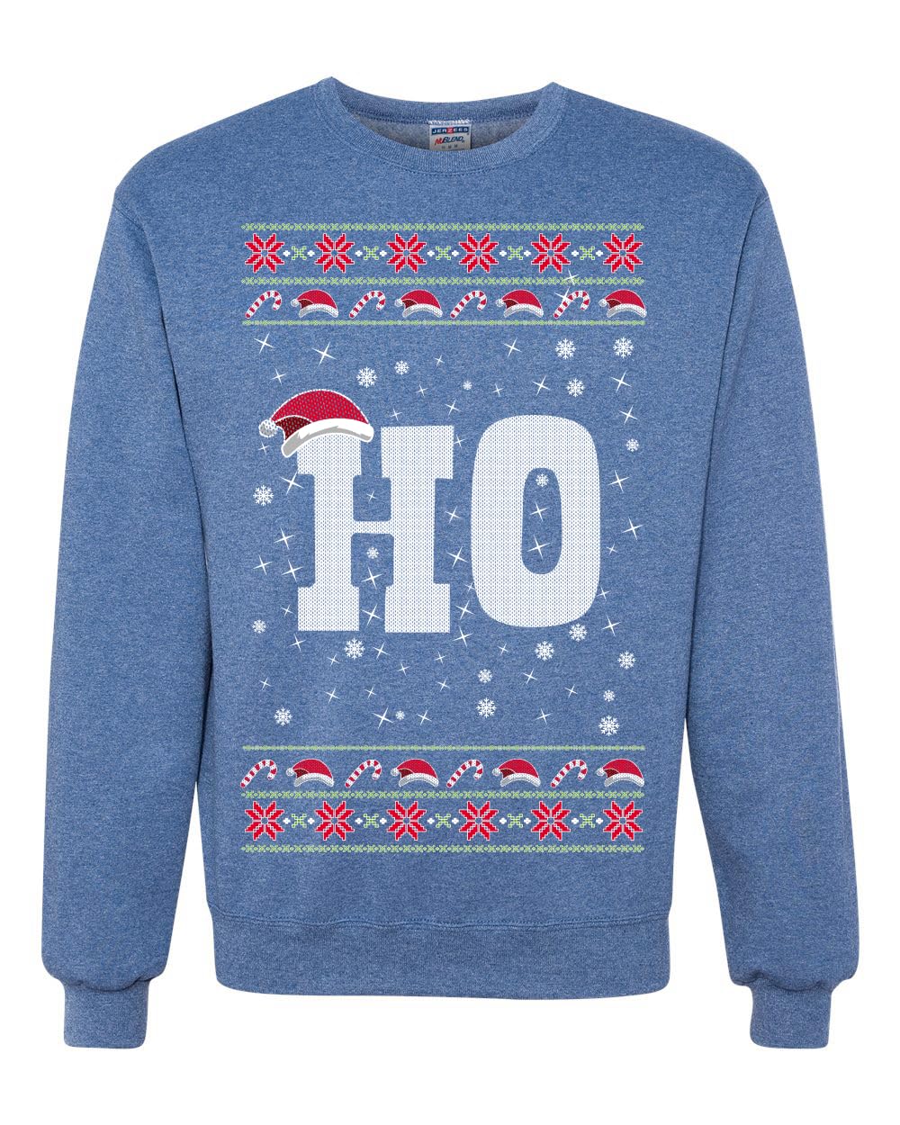 Where my Hos At Santa Ugly Christmas Sweater Unisex Crewneck Sweatshirt
